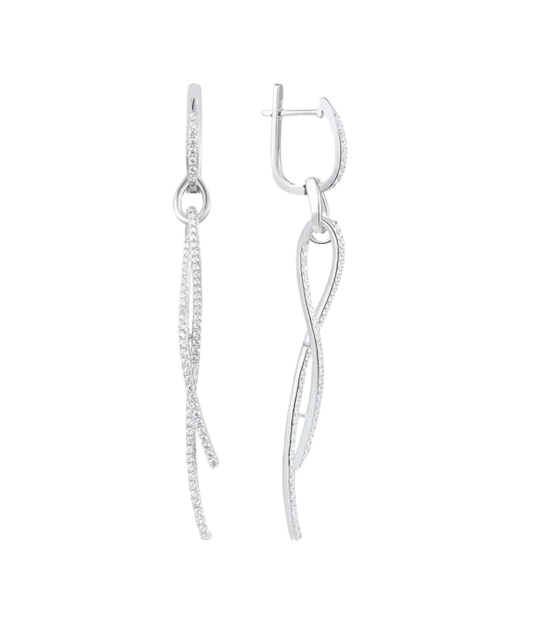 Sudraba auskari ar cirkonijiem