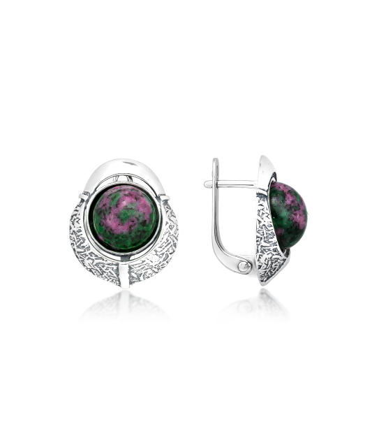 Sudraba auskari ar jašmu