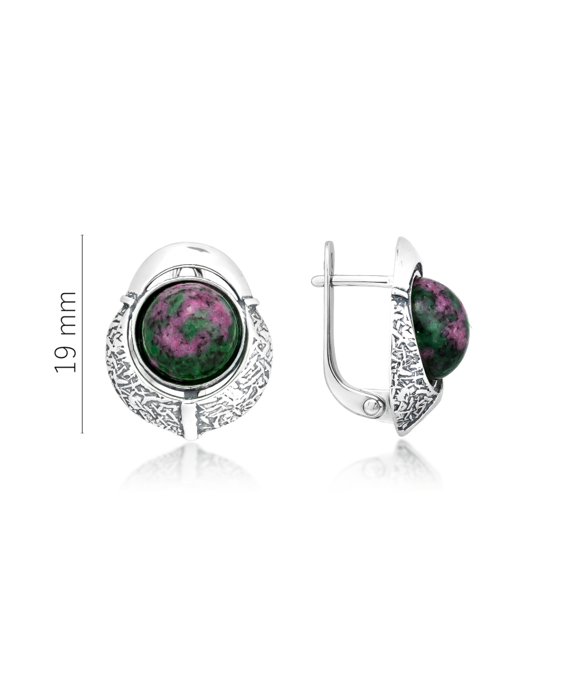 Серебряные серьги с яшмой