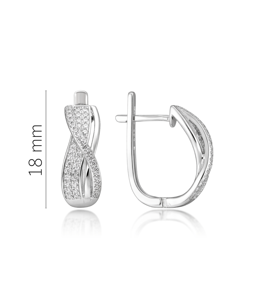 Серьги из серебра с цирконами