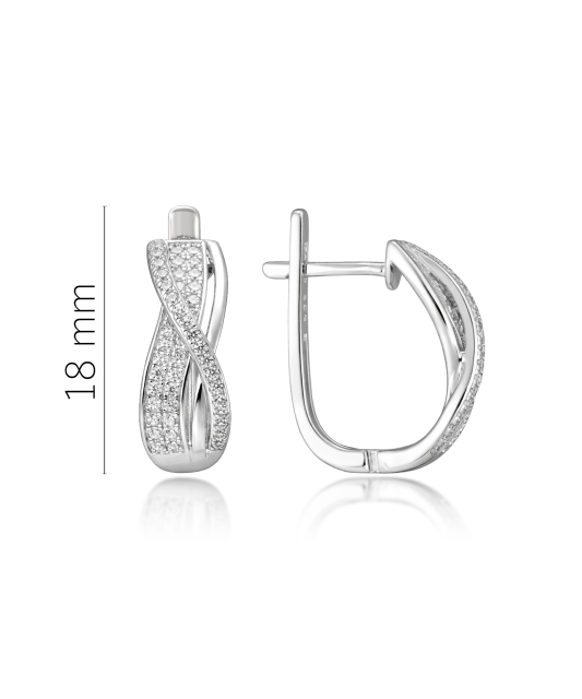 Sudraba auskari ar cirkonijiem - Goldinga