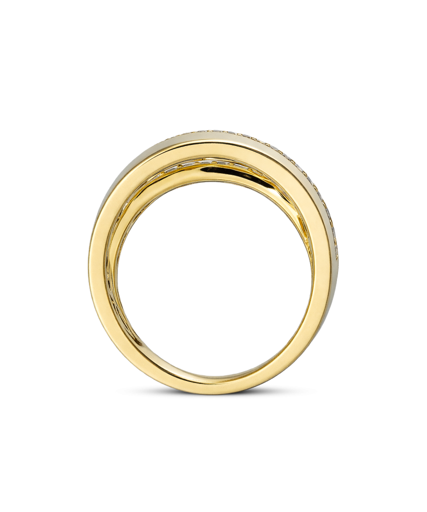 Apzeltīts sudraba gredzens ar cirkonijiem