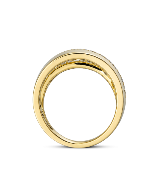 Apzeltīts sudraba gredzens ar cirkonijiem