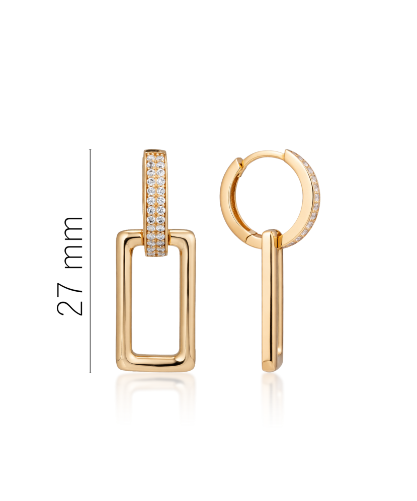 Zelta auskari ar cirkonijiem