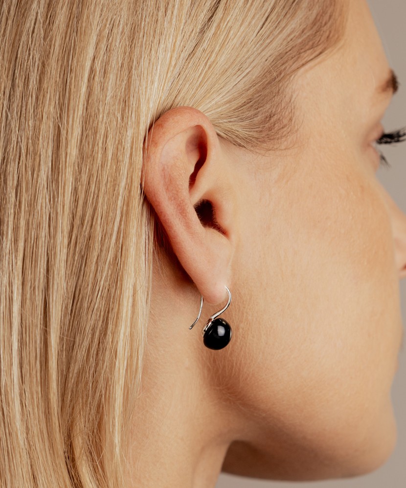 Серьги из серебра с натуральным жемчугом