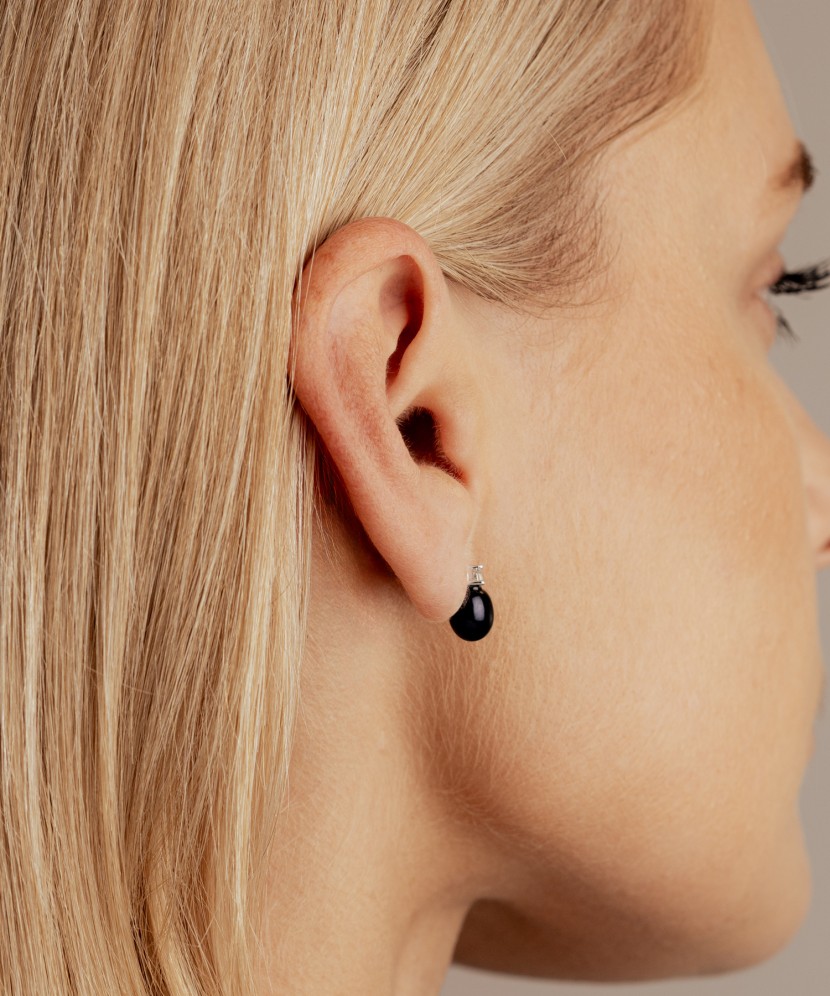 Sudraba auskari ar pērlēm un cirkonijiem