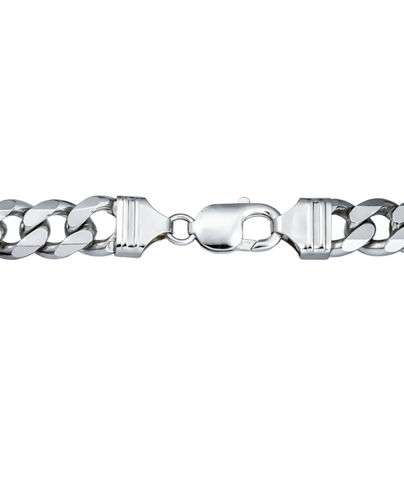 Мужская серебряная цепочка «Curb»