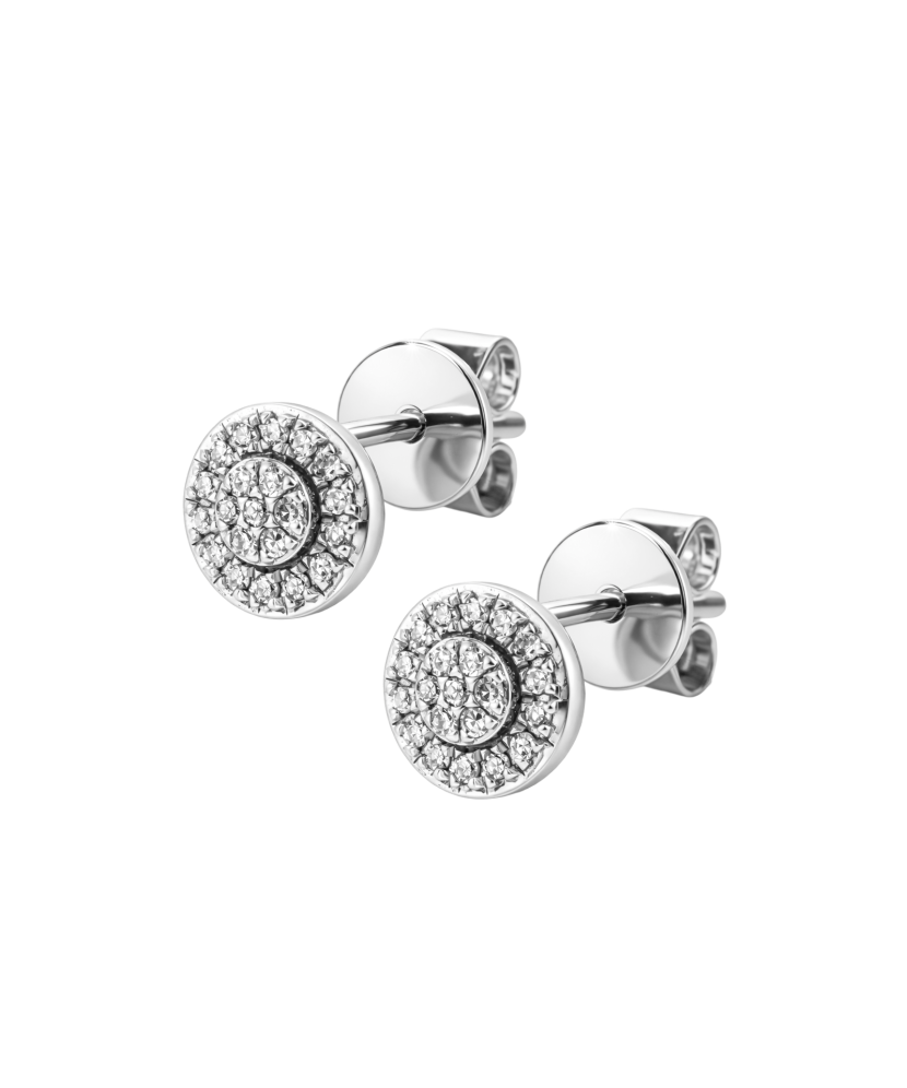 Baltā zelta auskari ar dimantiem