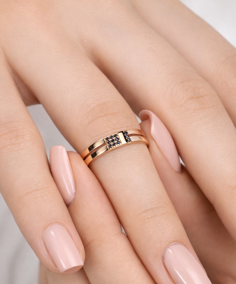 Zelta gredzens ar cirkonijiem