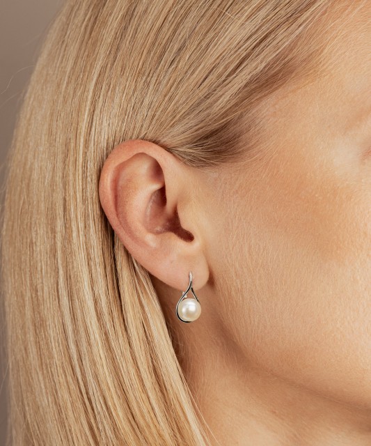 Sudraba auskari ar pērlēm - Goldinga