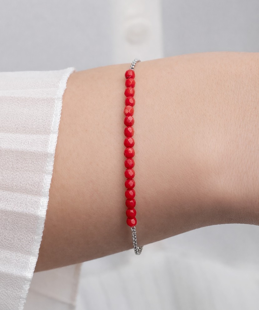 Sudraba rokassprādze ar koraļļiem - Goldinga