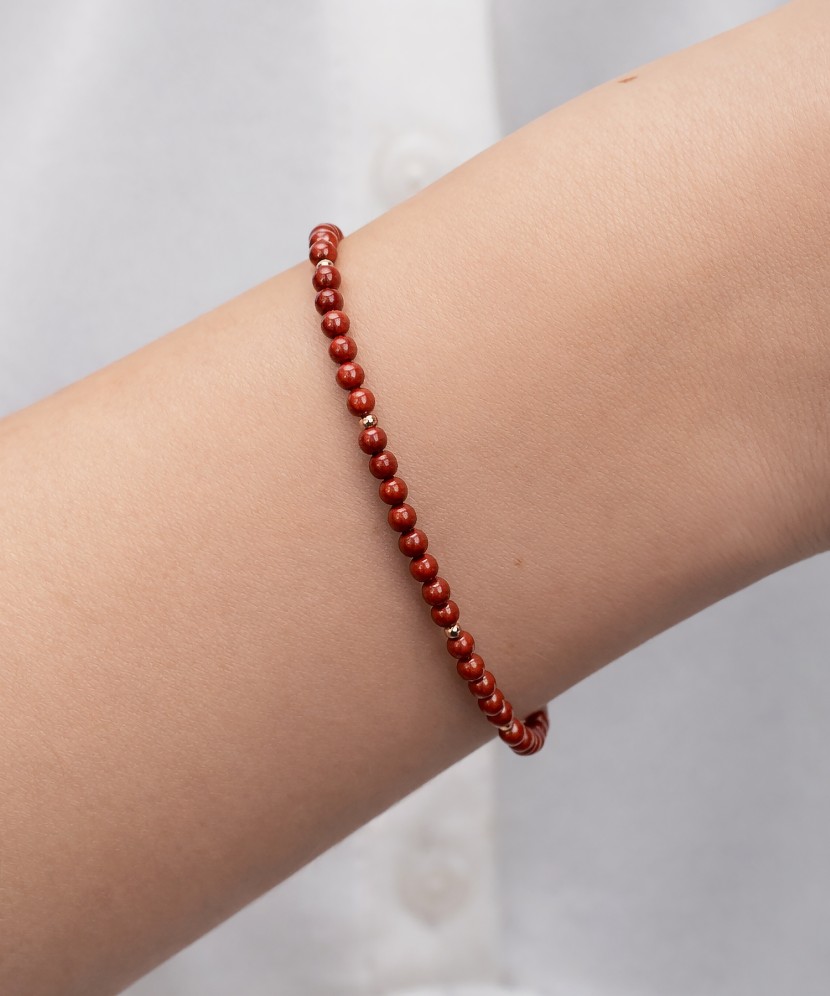 Rokassprādze ar jaspi un apzeltītu sudrabu