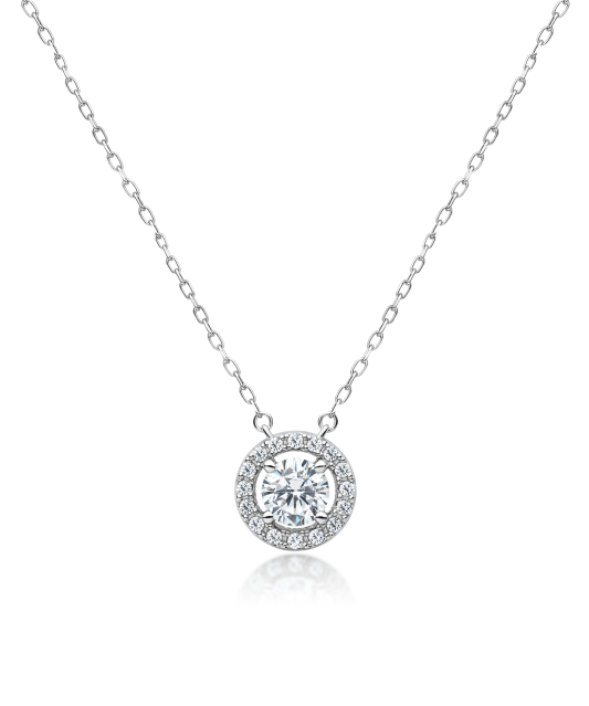 Sudraba ķēdīte ar cirkona kuloni