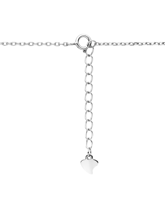 Серебряная цепочка с циркониевым кулоном