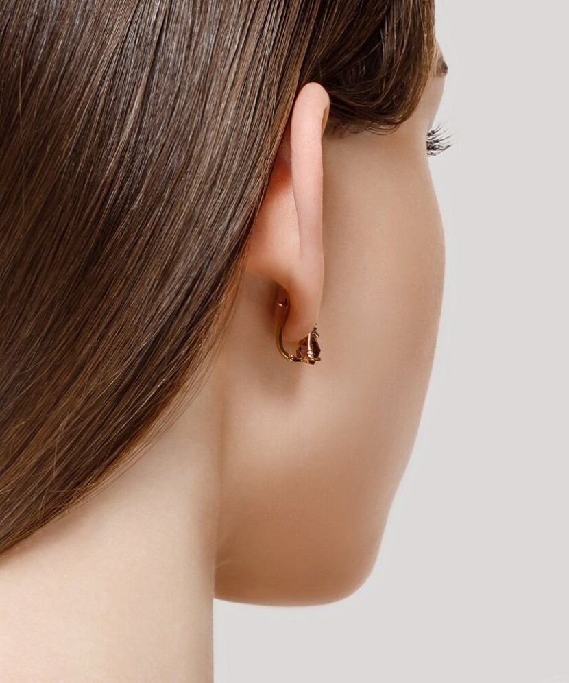 Auksiniai auskarai su sitalu ir cirkoniais - Auksiniai auskarai - Goldinga