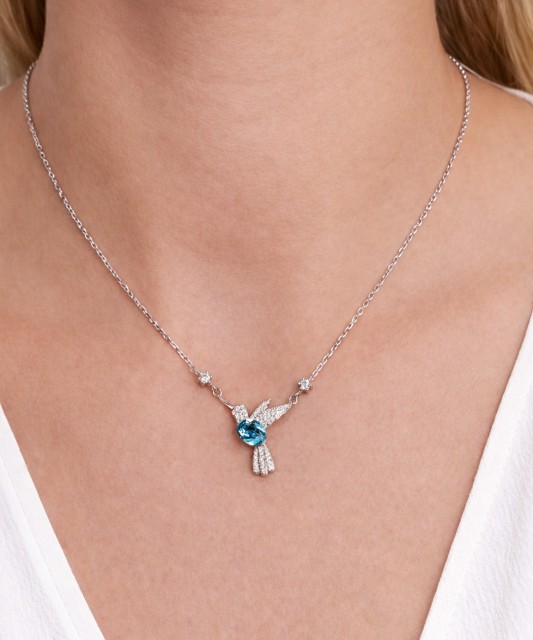 Sudraba ķēdīte ar cirkona kuloni