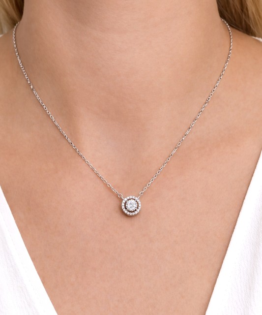 Sudraba ķēdīte ar cirkona kuloni