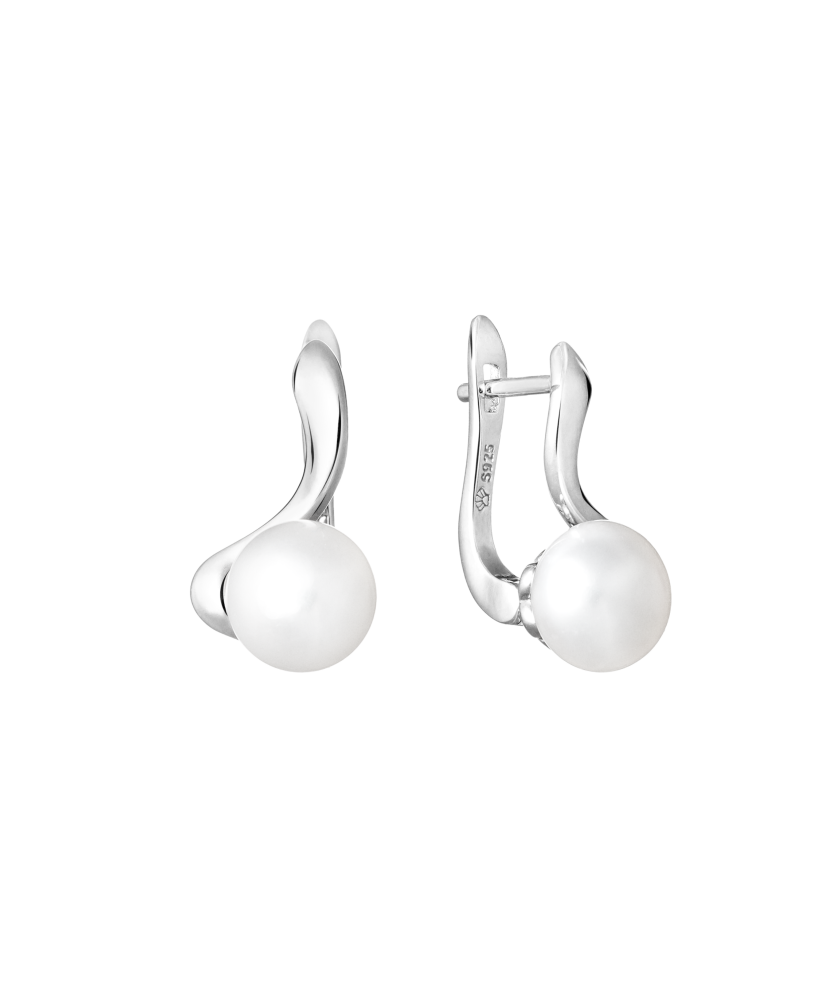 Sudraba auskari ar dabīgām pērlēm - Goldinga