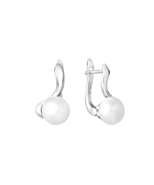 Sudraba auskari ar dabīgām pērlēm - Goldinga