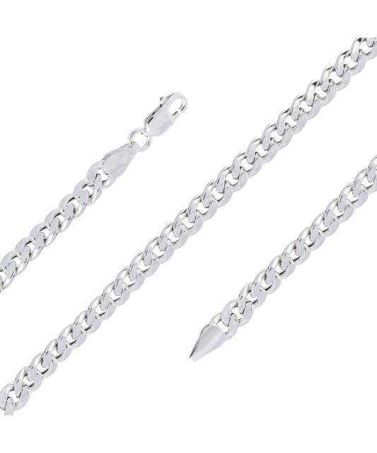 Sudraba ķēdīte "Curb" - Goldinga