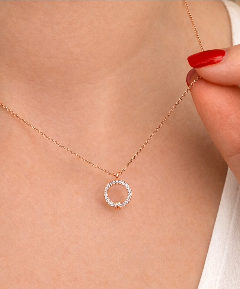 Apzeltīts sudrabs ķēdīte ar piekariņu