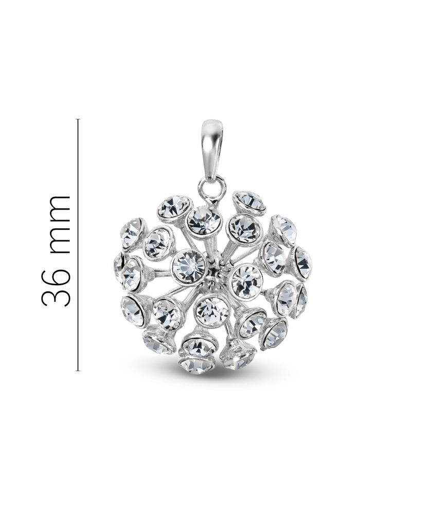 Sudraba kulons ar kristāliem