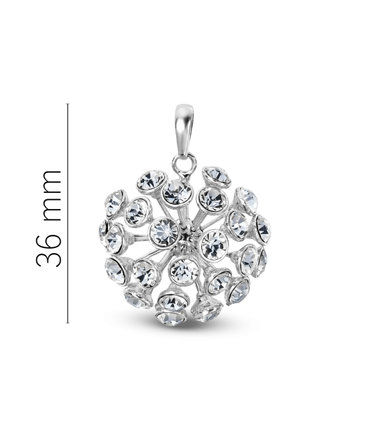 Sudraba kulons ar kristāliem