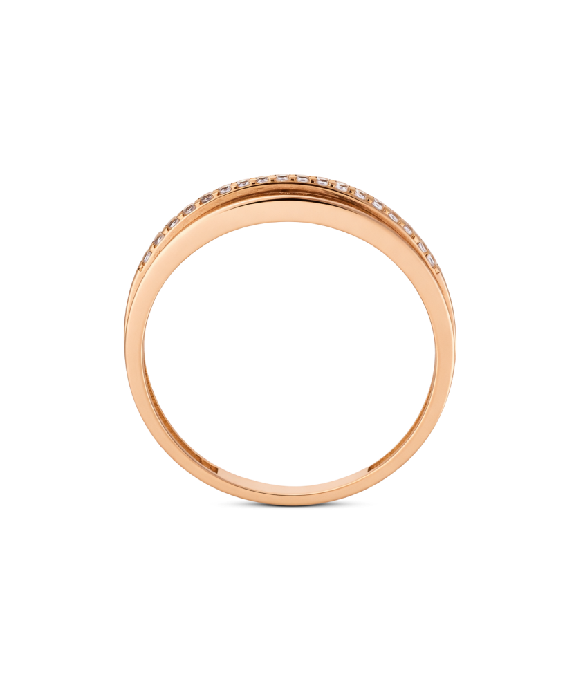 Zelta gredzens ar cirkonijiem