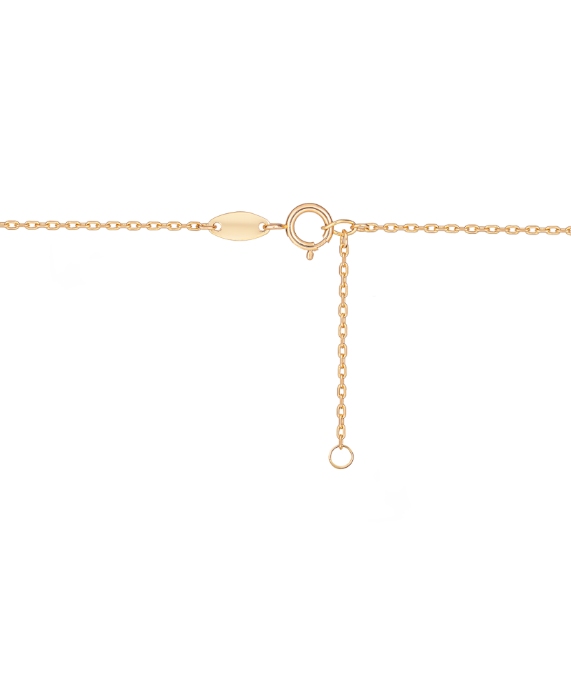 Золотая цепочка с подвеской из циркона "Сердце"