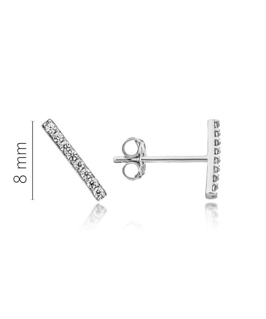 Baltā zelta auskari ar cirkonijiem