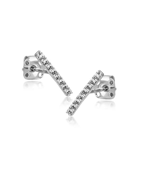 Baltā zelta auskari ar cirkonijiem