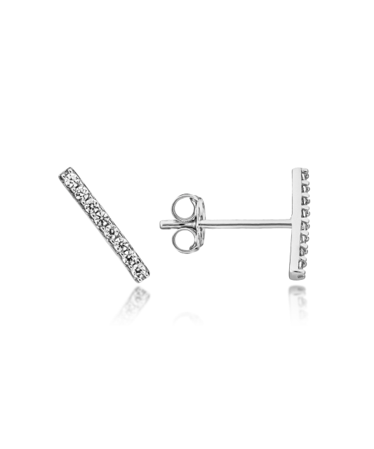 Baltā zelta auskari ar cirkonijiem