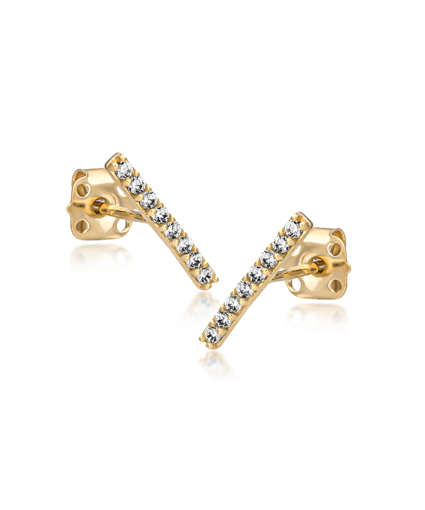 Dzeltenā zelta auskari ar cirkoniem