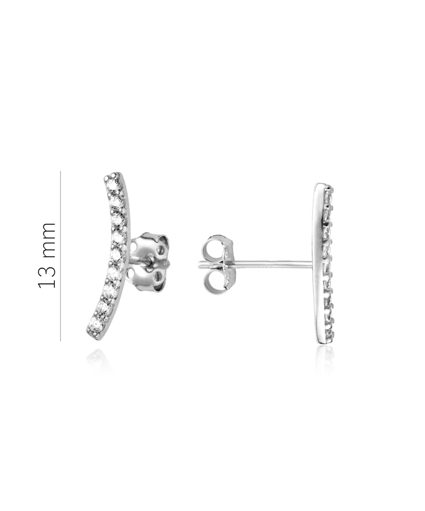 Baltā zelta auskari ar cirkonijiem