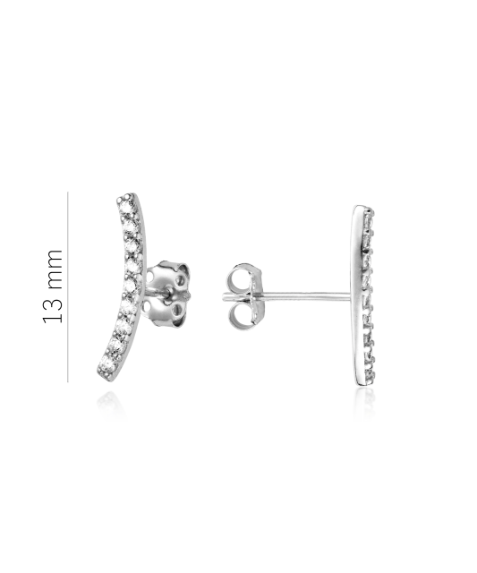 Baltā zelta auskari ar cirkonijiem