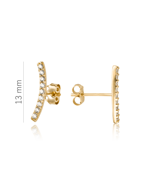 Dzeltenā zelta auskari ar cirkoniem