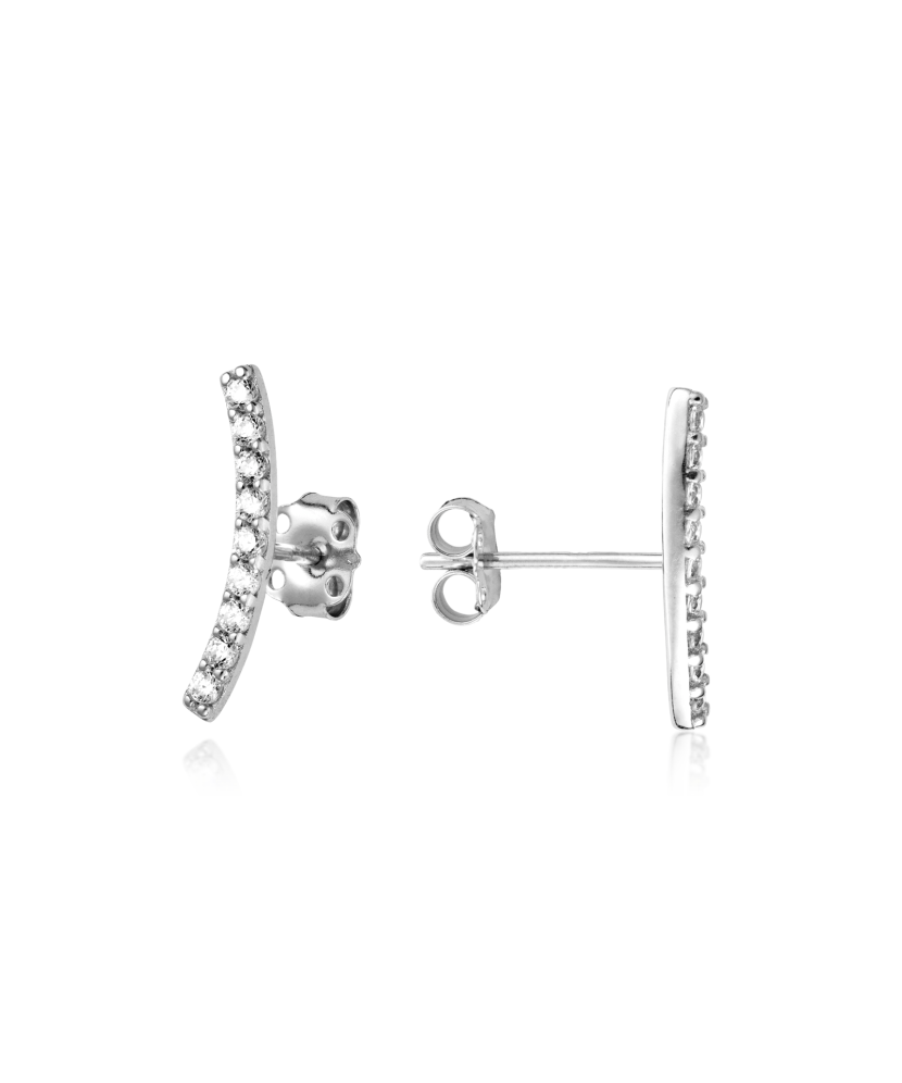 Baltā zelta auskari ar cirkonijiem