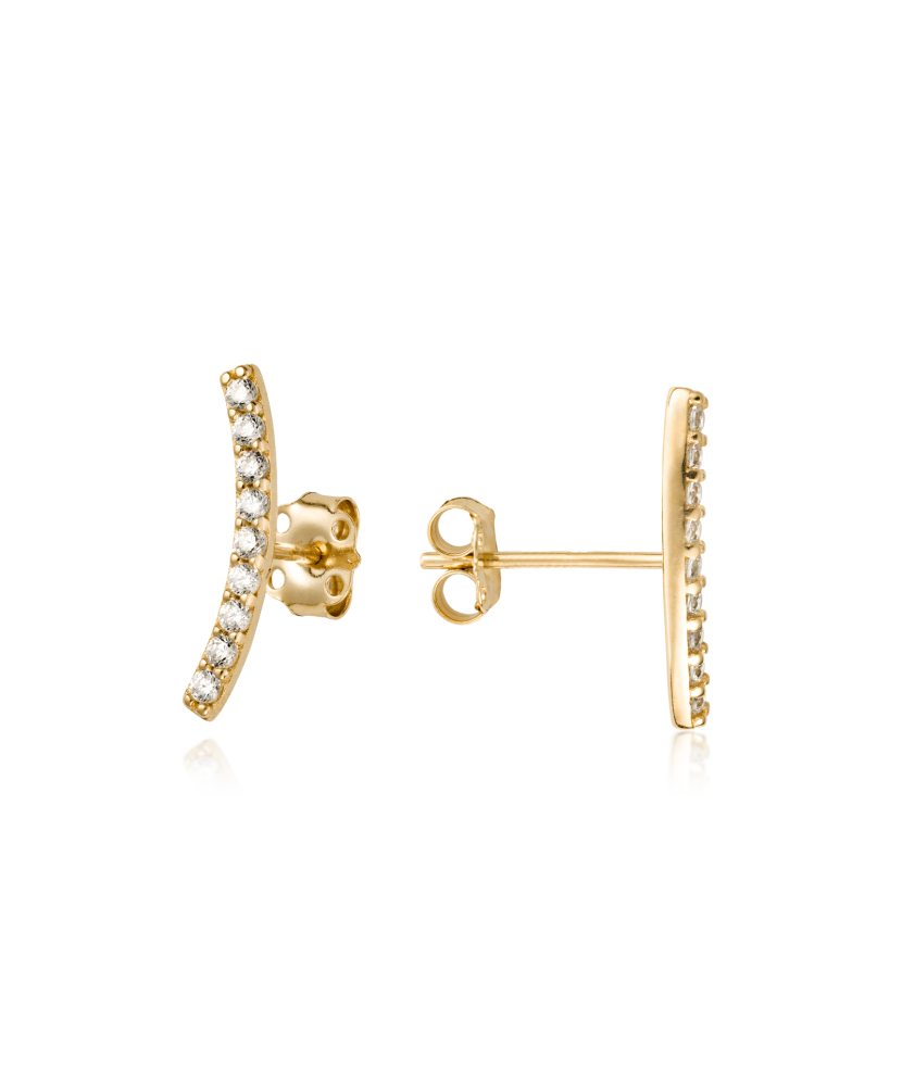 Dzeltenā zelta auskari ar cirkoniem