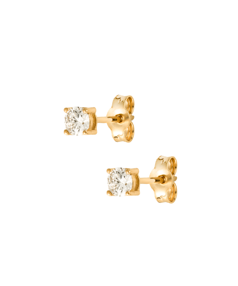 Dzeltenā zelta auskari ar cirkoniem