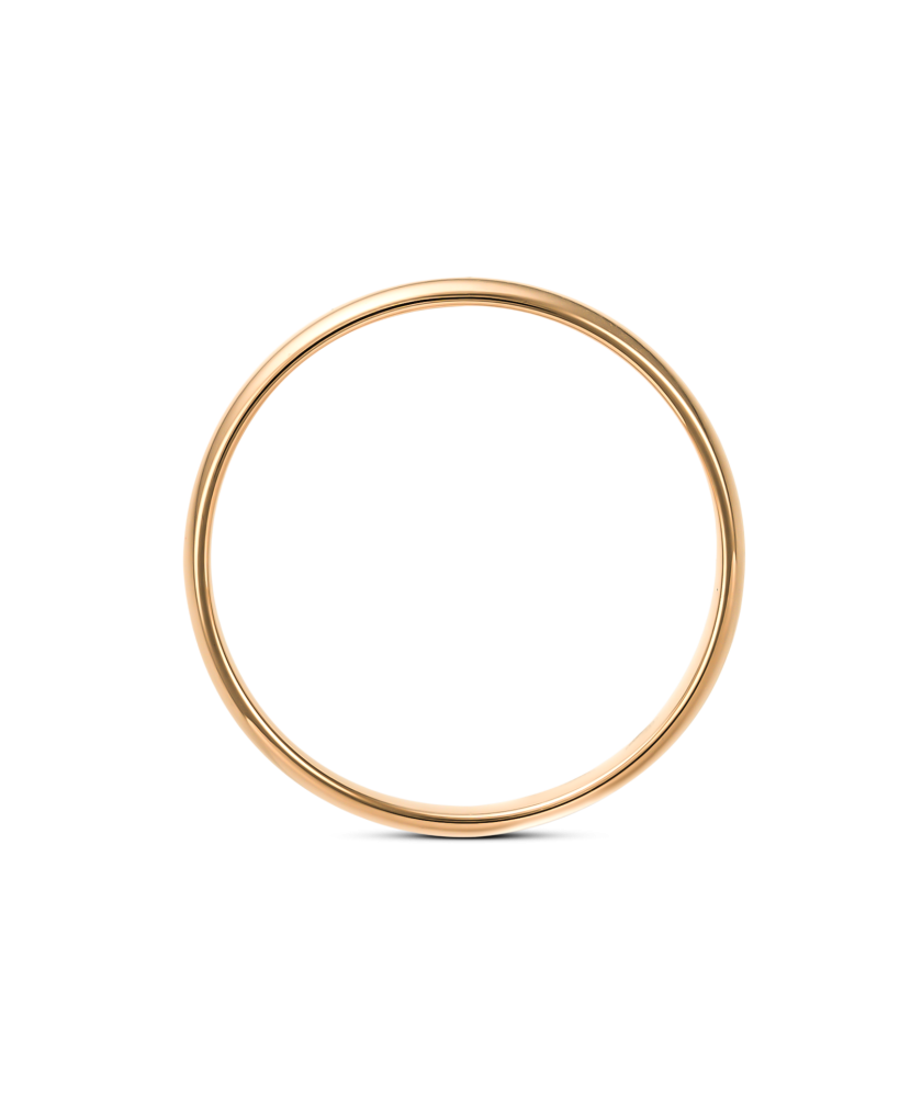 Zelta laulības gredzens ar dimantu 5 mm un komfortu