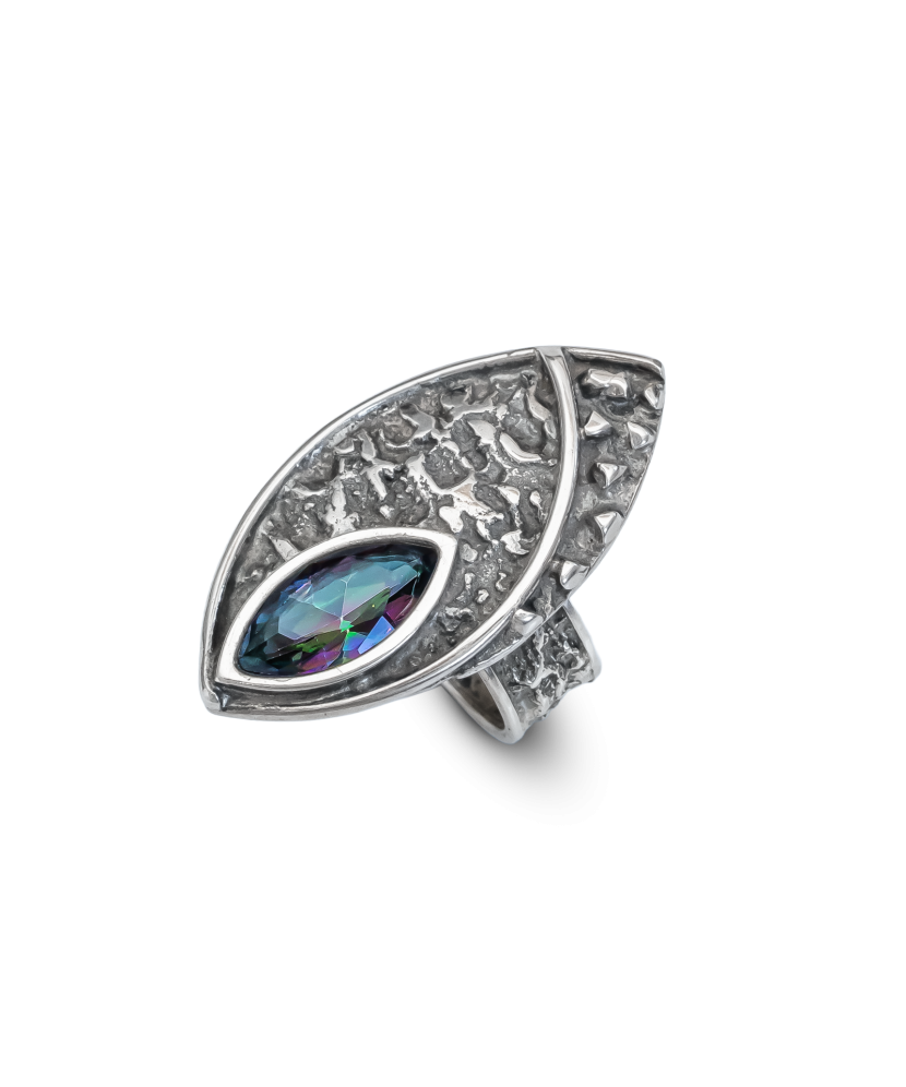 Sudraba gredzens ar topāzu