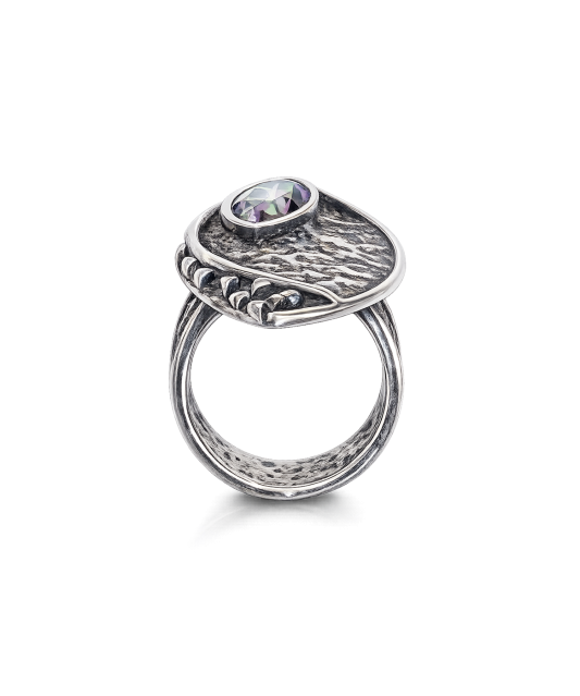 Sudraba gredzens ar topāzu