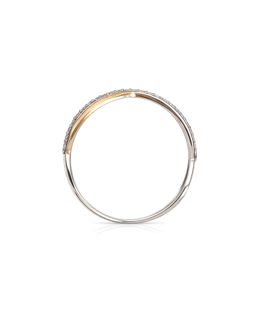 Apzeltīts sudraba gredzens ar cirkoniem