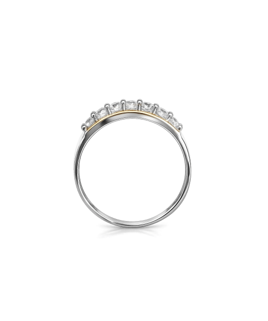 Apzeltīts sudraba gredzens ar cirkoniem