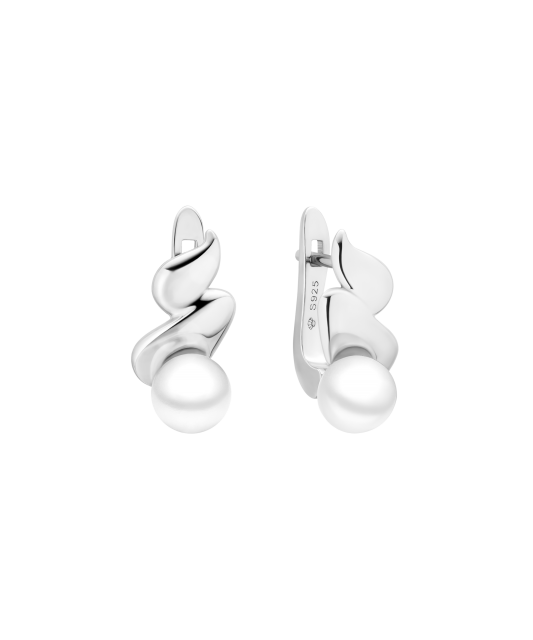 Sudraba auskari ar pērlēm