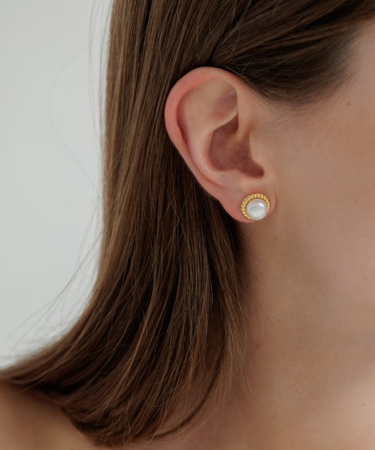 Apzeltīti Sudraba Auskari Ar Pērlēm