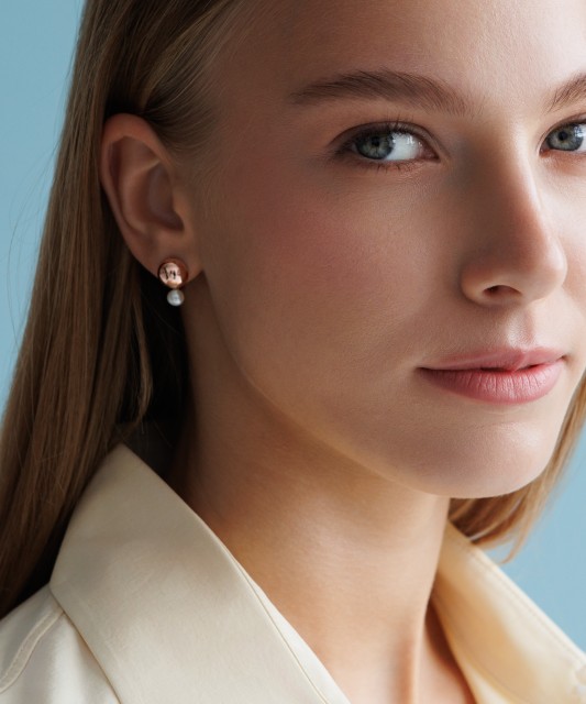 Apzeltīti Sudraba Auskari Ar Pērlēm