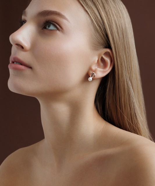 Apzeltīti Sudraba Auskari Ar Pērlēm