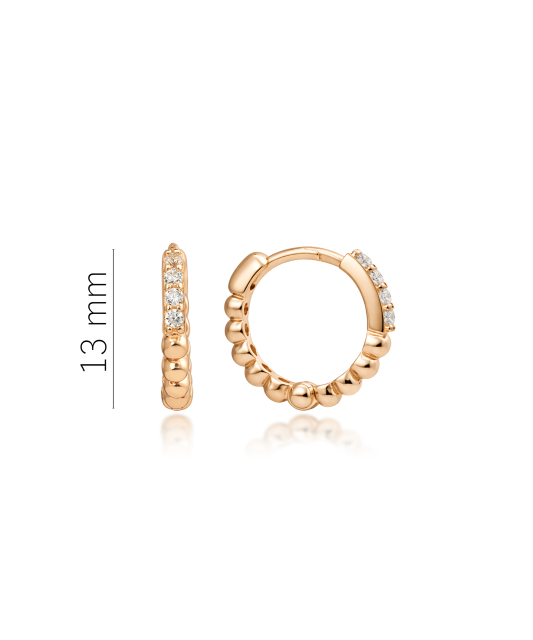 Золотые серьги с цирконами