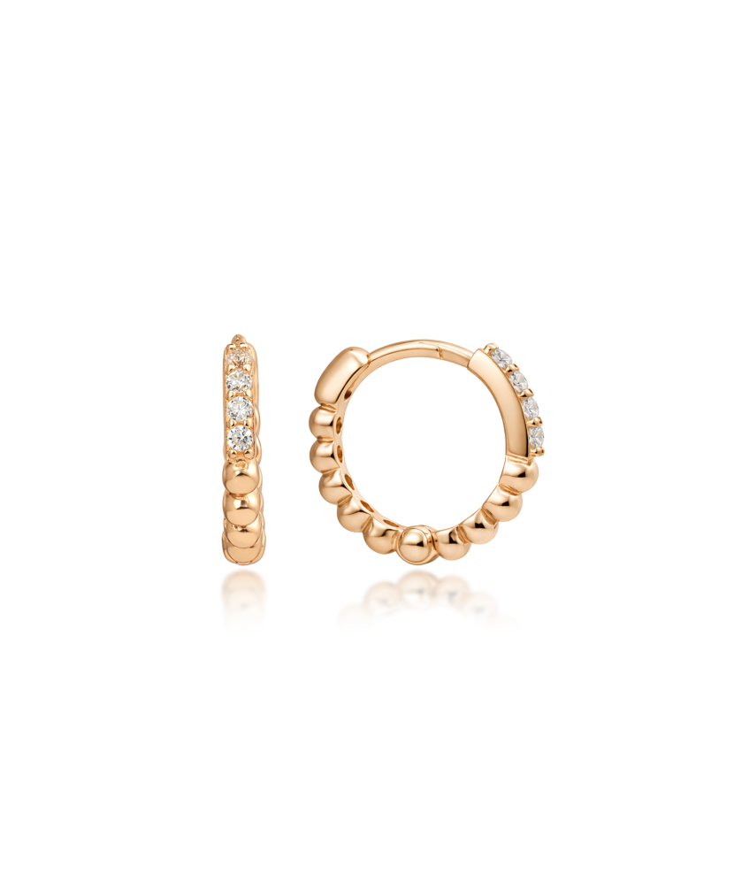 Золотые серьги с цирконами